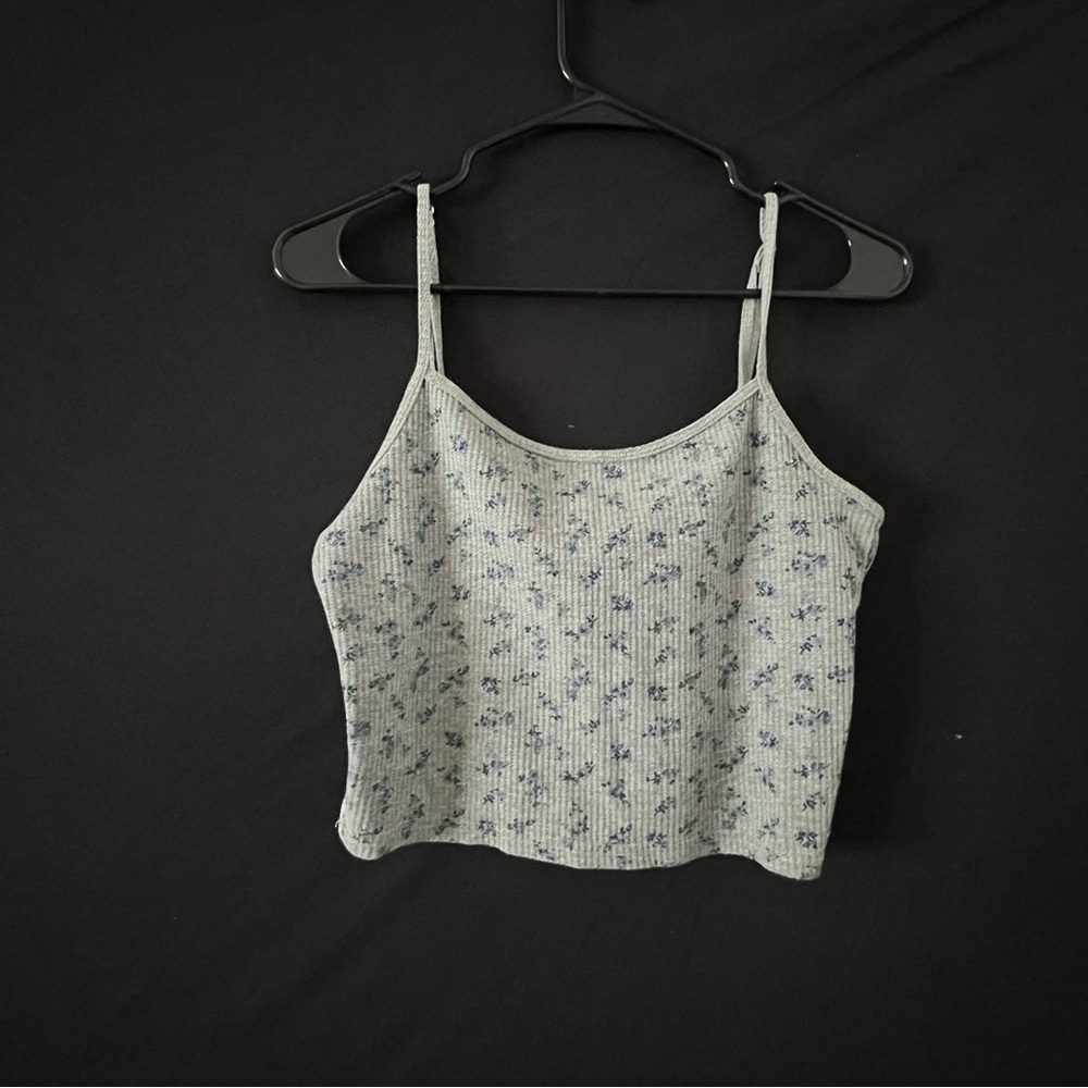 Edikted Gray Floral Tank Top